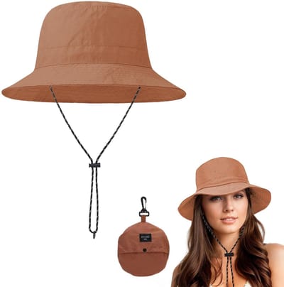 Dailygoods- Regenhoed Waterdicht - Opvouwbaar - UV-bescherming - Outdoor Hoed - Sneldrogend - Ideaal voor Wandelen - Zonnehoed