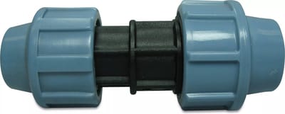 Unidelta Verloopkoppeling PP 32 mm x 25 mm knel 16bar zwart/blauw DVGW/KIWA/WRAS
