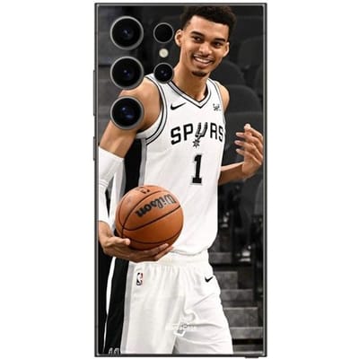 Coque pour Samsung Galaxy S24 ultra Victor Wembanyama San Antonio Spurs n°1 noir