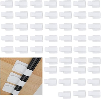 Set van 50 Zelfklevende Kabelbinders 3 x 9 cm - Kabelorganiser voor Bureau, Herbruikbare Kabelhouders met Sterke Hechting en Geen Boren Nodig