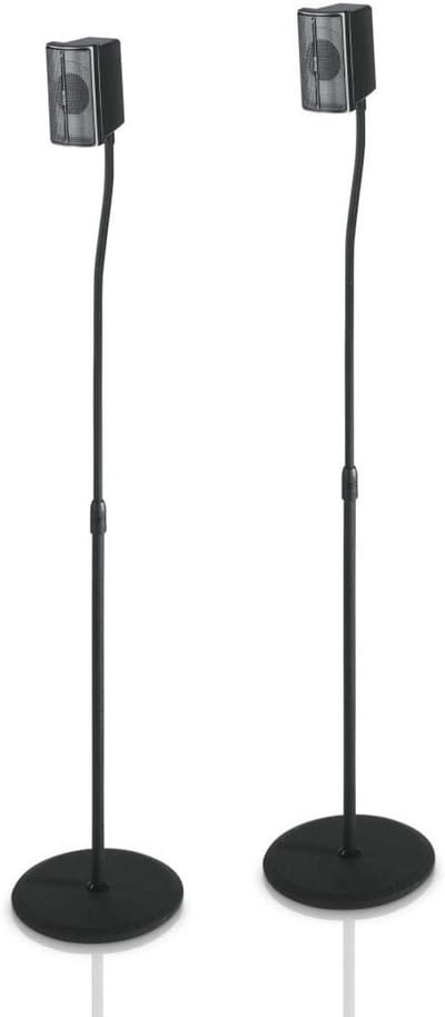 Verstelbare Luidsprekerstandaarden tot 123 cm - Set van 2, Zwart