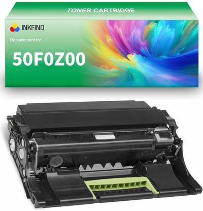 INKFIND 50F0Z00 drum unit (geen toner cartridge) van 1 stuk Geschikt voor Lexmark 50F0Z00 1 Pack- Zwart