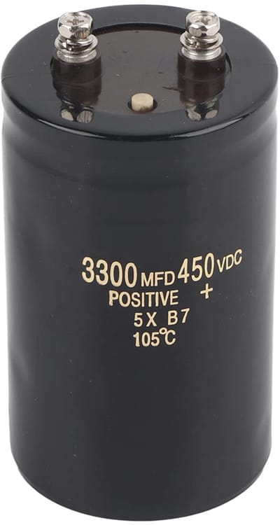 Dailygoods - 450V 3300uF Elektrolytische Condensator met Schroefklemmen