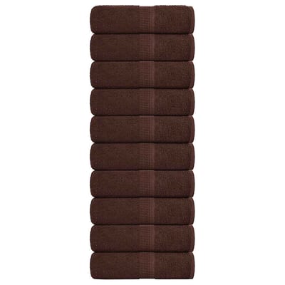 vidaXL - Gastendoekjes - FROGN - 10 - st - 30x50 - cm - 360 - g/m² - bruin