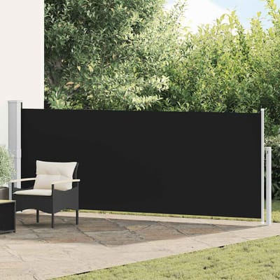 vidaXL - Tuinscherm - uittrekbaar - 140x514 - cm - zwart