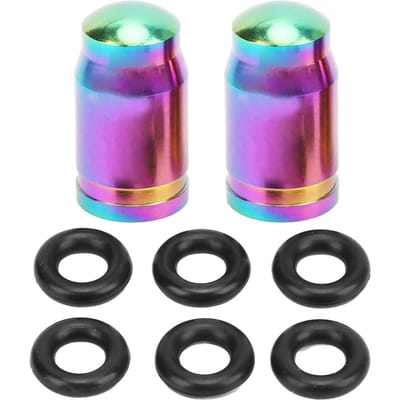 RISK Capuchon de Valve d'Air pour Vélo Alliage de Titane Propriété Mécanique Pneu de Vélo Capuchon de Valve Américain Anti-poussière Shiny; 3x2.6mm