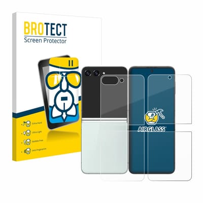 Screenprotector voor Samsung Galaxy Z Flip 5 (Voor+Achter) Beschermglas transparant