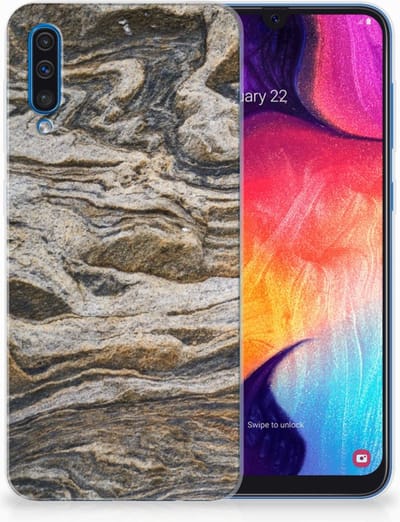 TPU Hoesje voor Samsung Galaxy A50 TPU Siliconen Hoesje Steen