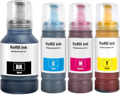 Huismerk geschikt voor Epson 102 XL Inktflessen - Geschikt voor EcoTank ET-2750 - ET-2851 - ET-3700 - ET-3750 - ET-3850 - ET-4750 - ET-4850 - ET-4856