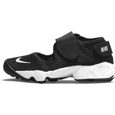 Nike Air Rift Résistant au Glissement Amorti Résistant à l'Abrasion Respirant Basse Coupe Chaussures de Course pour Enfants Noir Blanc Unisexe 322359-014 28 black