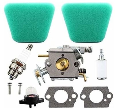 Carburateur (inclusief pakking), luchtfilter, brandstoffilter en bougie geschikt voor Partner 350 351 352 370 371 390 391 401 420 422 en McCulloch Mac Cat 335 435 436 440 441 kettingzagen.