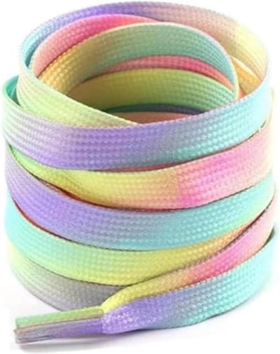 Unisex Veters in Regenboogkleuren, Gradient Ontwerp, Geschikt voor Sneakers en Linnen Schoenen, 1m Lengte