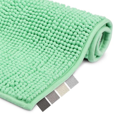 Beautissu Badmat Antislip 50x80cm Beaumare WR - Douchemat Groen Badmat - WC Tapijt, Vloermat voor Douche of Badkamer