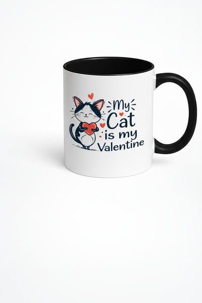 Mok 'Mijn Kat is mijn Valentijn' - Schattige Katten Mok voor Kattenliefhebbers - Valentijnscadeau