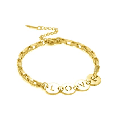 Sorprese armband - Love - armband dames - goudkleurig - cadeau - Model B