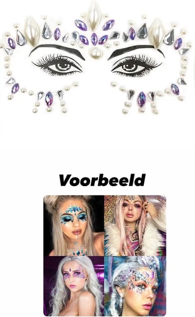 Akyol - gekleurde Gezichtsjuwelen – gezichtsteentjes - gezichtglitters– diamantjes – carnaval- diamantjes- diamantjes voor gezicht - bohemian feest - bohemian – festival – gezichtsdecoratie – feest – decoratie - sticker - stickervel -gl