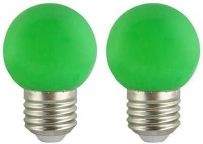 VITO LED Lamp G45 E27 - 2W (vervangt 15W) - 120lm - Groen Licht - 180-240V - Flikkervrij - Energiezuinig - 2 stuks