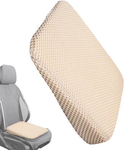 Autostoelkussen volwassenen - Antislip dik kussen - Hoogverhogend - Zitkussen Ergonomisch Stoelkussen - Zitkussens Zitkussen - Bureaustoel Stoelkussens - geschikt voor Auto, Bureaustoel, Bed, Rolstoel - Beige