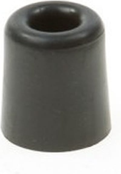 Deurbuffer / deurstopper van rubber - 2x - zwart - 50 x 30 mm - deurstop met schroef bevestiging