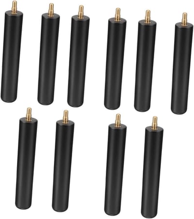 Poolkeu Verlengstuk - Biljart Stok - Biljart Spel - Lichtgewicht Aluminium - 5 Sets - Zwart