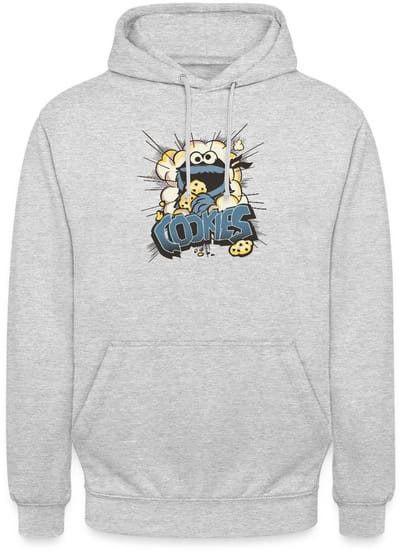 Sesamstraat Koekiemonster En Koekjes Hoodie Unisex
