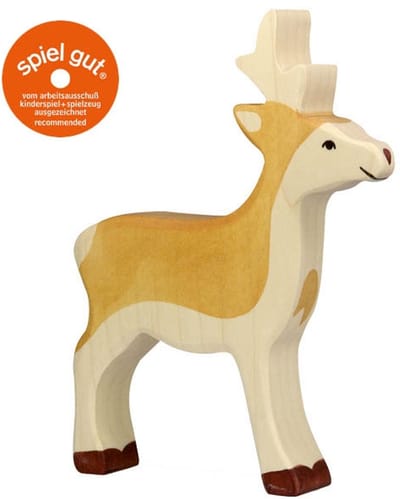HOLZTIGER Bosdieren - Reebok - 13X2X16Cm - Houten Figuur - Handgemaakt