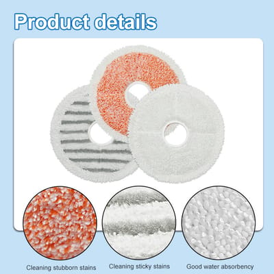 Geschikt voor BissellSpinWave+Vac3764 all-in-one power steam mop pads voor hergebruik cleaning pads 3 stuks