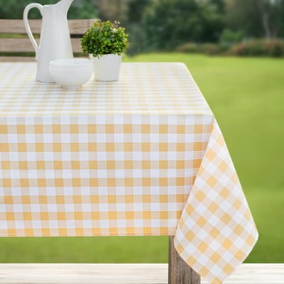 Wit Geel Buffalo Check Rechthoekige Tafelkleden Lente Zomer Binnen Buiten Picknicktafel Decoratie Feestelijk Feest Bruiloft Decoratie 90x140cm