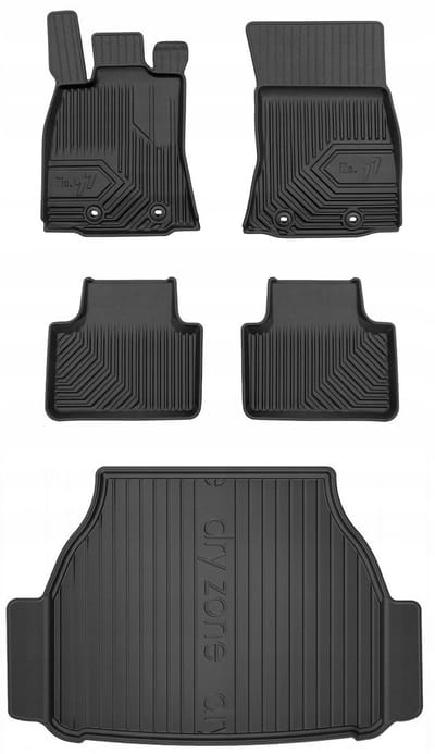FROGUM PROLINE – Rubber vloermatten + kofferbakmat set – Jaguar XJ X351 2009-2019 (korte versie) – TPE, geurloos