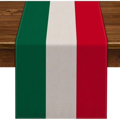 Italië Italiaans Thema Linnen Tafel Runner Feestdecoratie Herbruikbare Boerderij Keuken Eettafel Runner Huisdecoratie 150x33cm black
