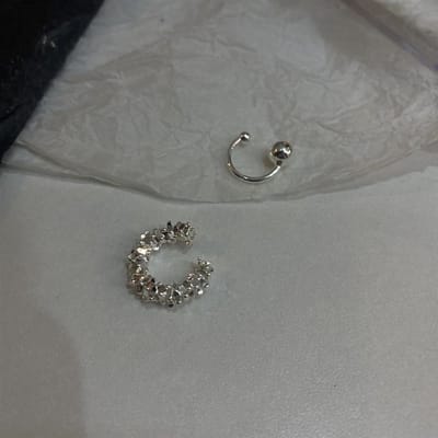 Mode Metalen Temperament, Geen Gepiercete Oorbellen, Kleine Tweedelige Set van Oorbeenclips, Koude Wind Oorbellen voor Dames