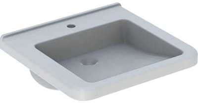 Geberit 300 Comfort wastafel - 55cm - 1 kraangat - zonder overloop KeraTect - wit