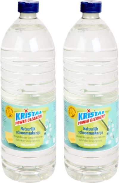 2 x 1L Kristal natuurlijk schoonmaakazijn Eucalyptus