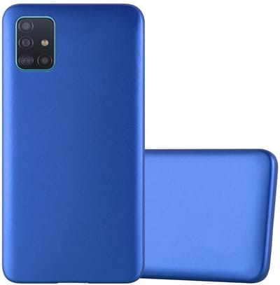 Cadorabo Hoesje geschikt voor Samsung Galaxy A51 4G / M40s in METAAL BLAUW - Beschermhoes gemaakt van flexibel TPU silicone Case Cover