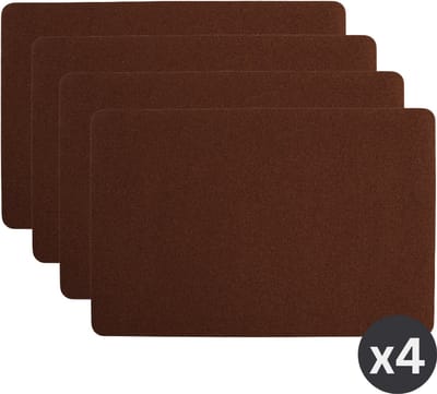 ZICZAC - Placemat OTIS - SET/4 - kurk - Antislip & Waterafstotend - 33x45 cm, bruin