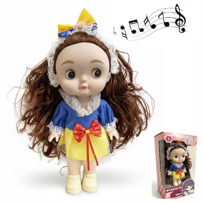 Meedeer 24 cm modepop-Babypop-Poseerbare Modepop-Lang haar-geschikt voor kinderhanden-Verstelbare armen en benen-Met geluid-speelgoed-kleding en accessoires voor meisjes van 3 jaar en ouder
