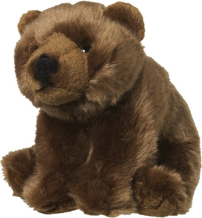 Nature Planet beer Knuffel - bruin - 18 cm - beren knuffelbeesten
