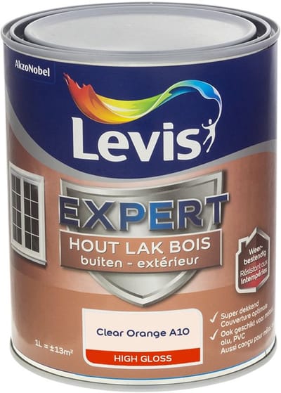 Levis - Expert Hout Lak Buiten High Gloss Mix - Clear Orange A10 - Mengverf - 1 L