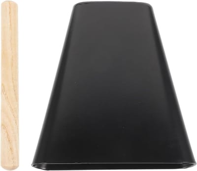 Houten Cowbell voor Volwassenen 15.2cm - Muziekbel, Percussie Instrument en Klok Accessoire voor Sport en Klaslokalen