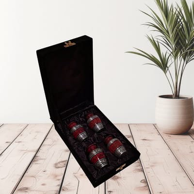 Exclusieve set van 4 mini-urnen (keepsakes) - rood