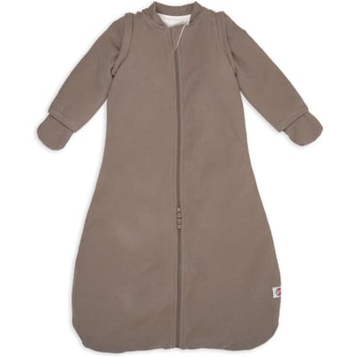 Lodger Hopper - Newborn slaapzak met afritsbare mouwen - 62cm - 3.3 TOG - Autostoel - Bruin - Slaapzak Baby Winter