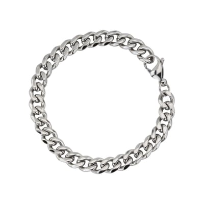 Traveller Armband - Heren - Zilverkleurig - Edelstaal - Schakels - 22 x 0,9 mm - 180958