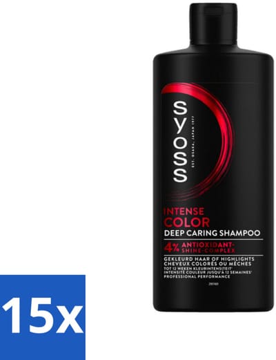 15 x Syoss – Shampoo – Color – 440 ml - Voordeelverpakking - 15 stuks