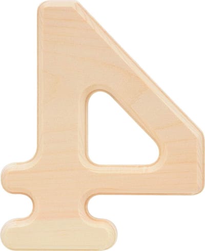 Houten Huisnummer - Nummerbord Hout - Huisnummer Tonen - Natuurlijk Pijnboomhout - 16.5 cm - Naturel