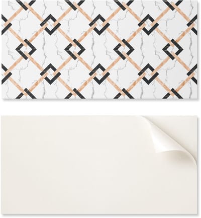 Zelfklevend vinyl decoratief element voor thuis, 100x50 cm, geometrische marmerpatronen