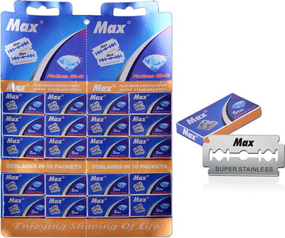 MAX Scheermesjes - Platinum coated razorblades (100 stuks) - Safety Razor scheermesjes