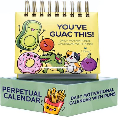 Bureau Kalender - Perpetual Kalender - Dagelijkse Inspiratie - Unieke Cartoons - 5.5 x 5.3 Inch - Grappig