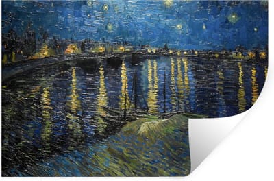 Muurstickers - Sticker Folie - Van Gogh - Brug - Oude meesters - 30x20 cm - Plakfolie - Muurstickers Kinderkamer - Zelfklevend Behang - Zelfklevend behangpapier - Stickerfolie