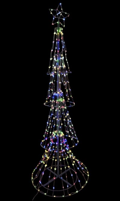 Luca Lighting Kerstverlichting boom 2,1 meter x D78cm | Multicolor | 550 lampjes | IP44, 8 functies