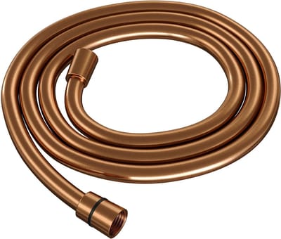 BRAUER Copper Carving thermostatische inbouw regendouche met drukknoppen SET 68 met 30 cm douchekop en rechte muurarm en 3-standen handdouche en doucheslang en geïntegreerde glijstang koper geborsteld PVD